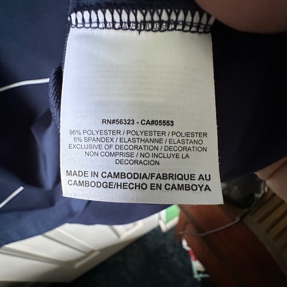 Nike Golf Dri-FIT Men's XL Polo Shirt Navy Blue Stripe Performance Golfing - Picture 5 of 6